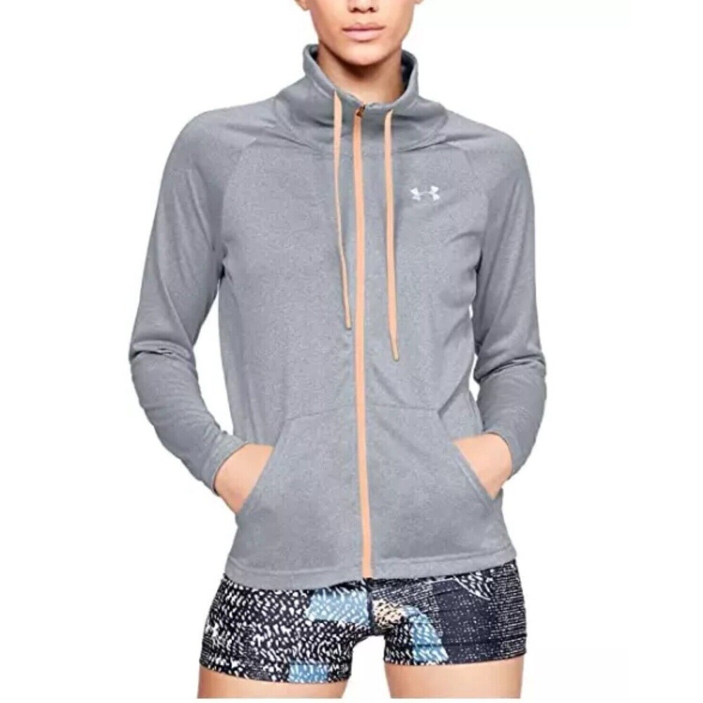 Under Armour Women Loose Full Zip Jacket Lightwear Heatgear Gray Size XS 0227